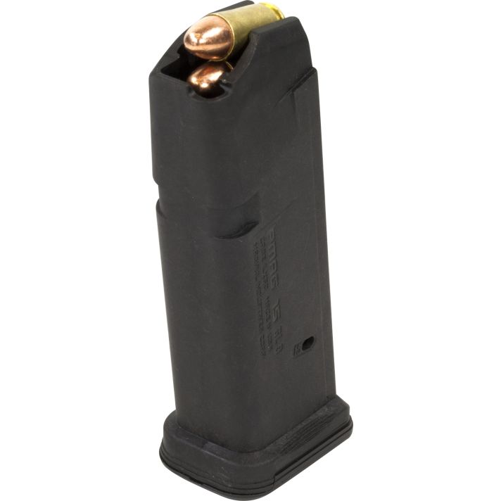 Magpul MAG550-BLK PMAG GL9 15rd 9mm Luger Compatible w/Glock 19 Black Polymer