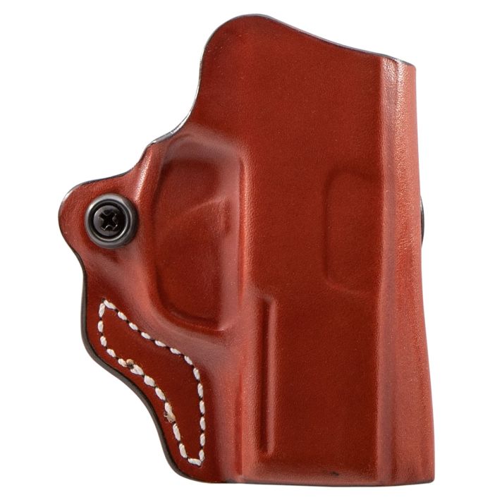 DeSantis Gunhide 019TA8JZ0 Mini ScabbardOWB Tan Leather Belt Slide Fits Sig P365 Right Hand