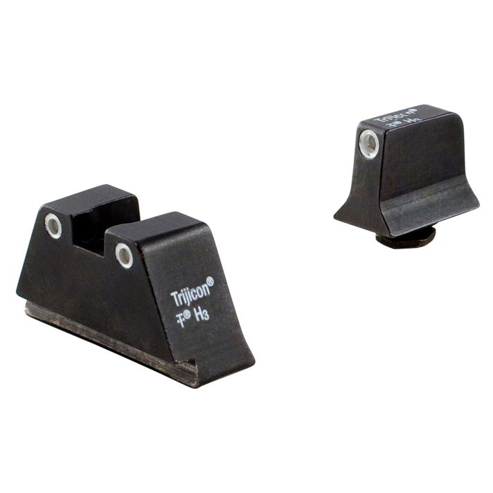 Trijicon 600689 Suppressor/Optic Height SightsGreen/Tritium White Outline Front Sight-Green/Tritium White Outline Rear Sight Glock 20/21 Large Frame