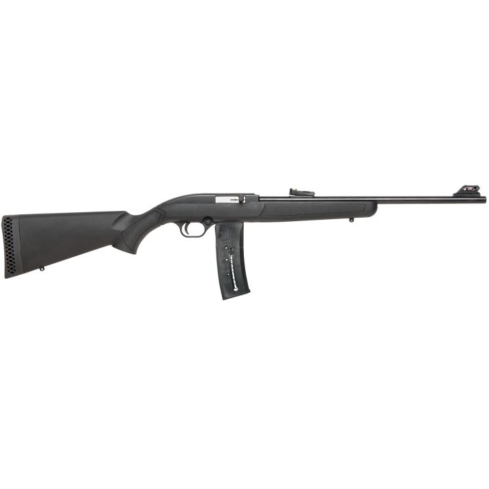 Mossberg 37073 702 Plinkster Full Size 22 LR 25+1 18" Blued Steel Barrel, Blued 3/8" Dovetail Receiver, Black Fixed Synthetic Stock, Right Hand