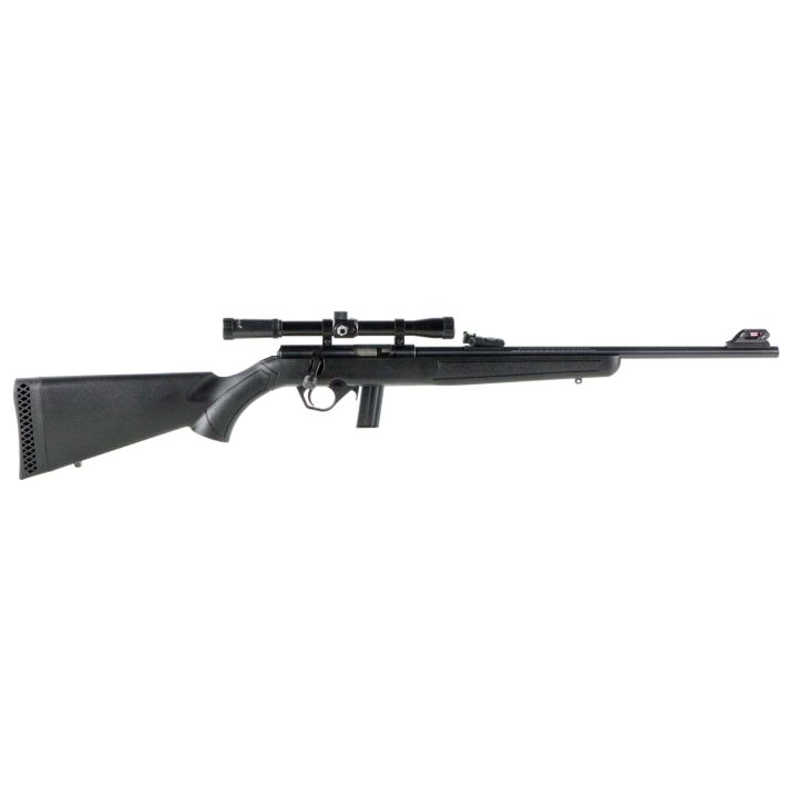 Mossberg 38232 802 Plinkster w/Optic Full Size 22 LR 10+1 18" Blued Steel Barrel, Blued 3/8" Dovetail Steel Receiver, Black Fixed Synthetic Stock, 4x Scope, Right Hand