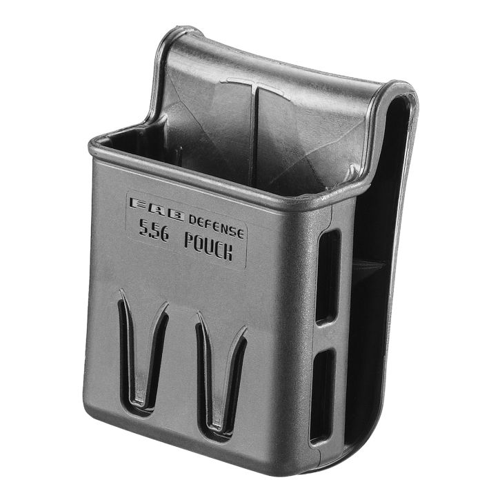 FAB Defense FX556P M4 Mag Pouch Compatible w/ M16/ M4/ AR-15 Belt Mount Black Polymer Ambidextrous