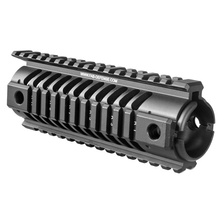 FAB Defense FXNFR NFR Quad Rail for Carbine Length M16 1913 Mil-Spec Picatinny Rails Black Anodized Aluminum
