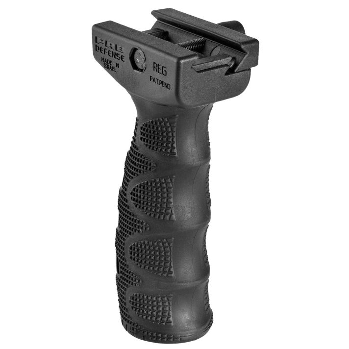 FAB Defense FXREGB REG Ergonomic Rubberized Tactical Foregrip w/Waterproof Storage Compartment Black Latex & Reinforced Polymer