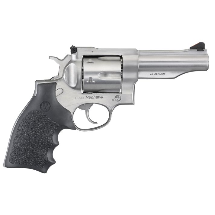 Ruger 5044 Redhawk44 Special/44 Rem Mag 6rd, 4.20" Satin Stainless Steel Barrel, Dual Chambered Satin Stainless Cylinder, Satin Stainless Steel Frame, Hardwood Grip, Exposed Hammer