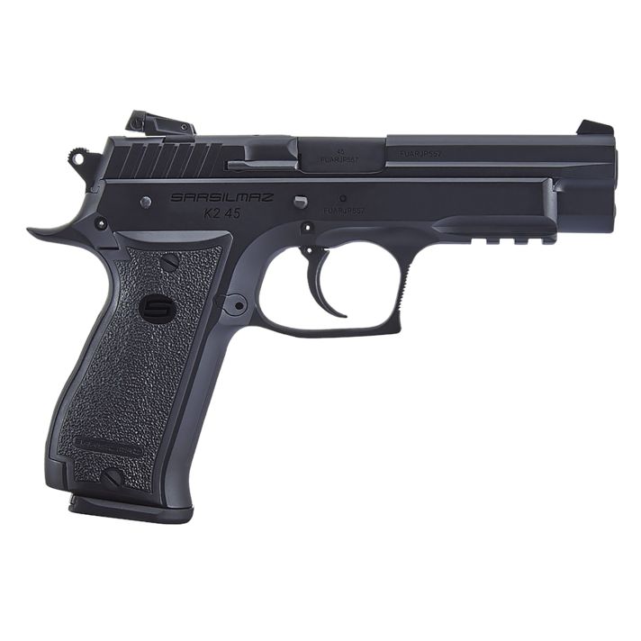 SAR USA K245BL K245 ACP 14+1 4.70" Black Crowned Steel Barrel, Black Steel Serrated Slide, Black Steel Frame w/Beavertail & Picatinny Rail, Black Polymer Grip, Right Hand