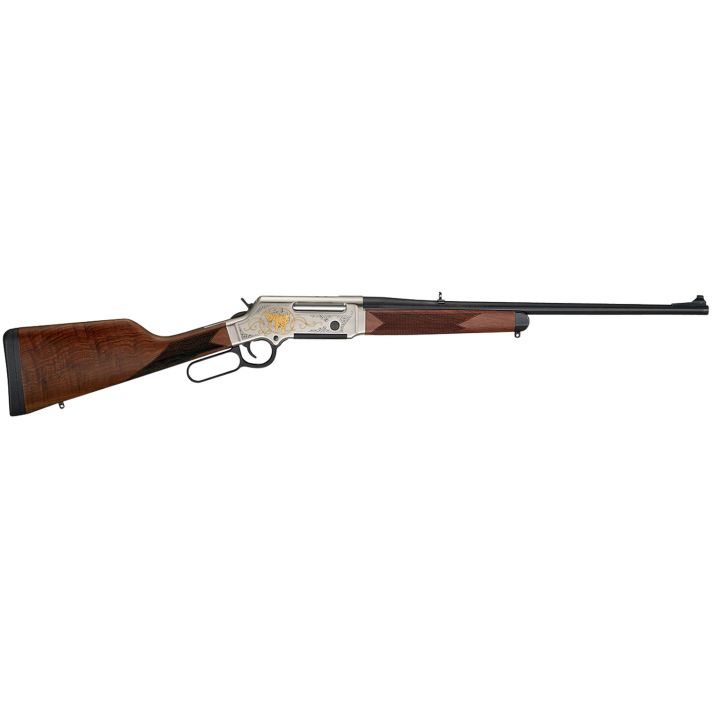 Henry H014WL223 Long Ranger Wildlife Full Size 223 Rem/5.56x45mm NATO 5+1 20" Blued Steel Barrel, Engraved Nickel-Plated w/24K Gold Inlay Steel Receiver, American Walnut Stock Right Hand