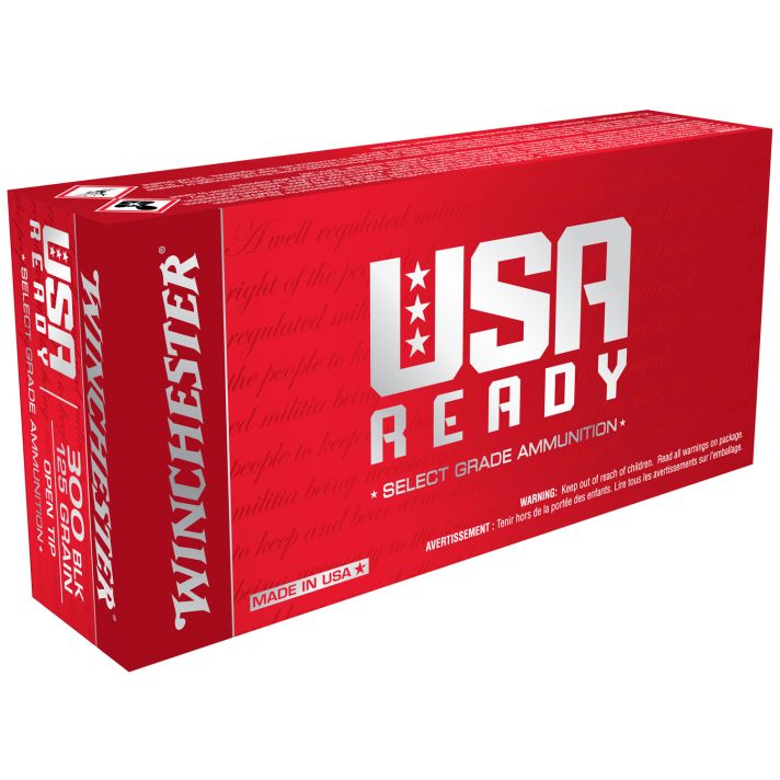 Winchester Ammo RED300 USA Ready300Blackout 125gr Open Tip Range 20 Per Box/10 Case
