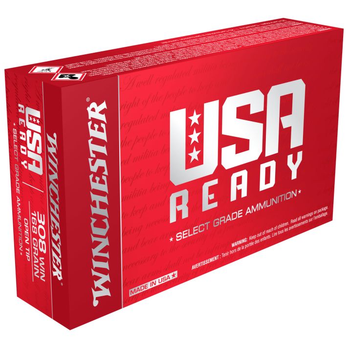 Winchester Ammo RED308 USA Ready308Win 168gr Open Tip Range 20 Per Box/10 Case