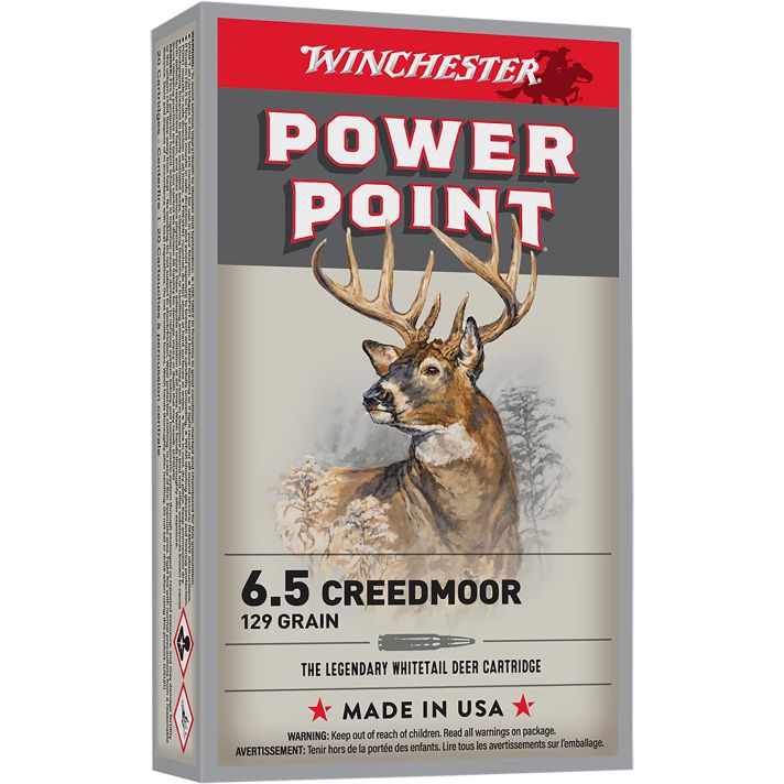 Winchester Ammo X651 Power-Point6.5Creedmoor 129gr 20 Per Box/10 Case