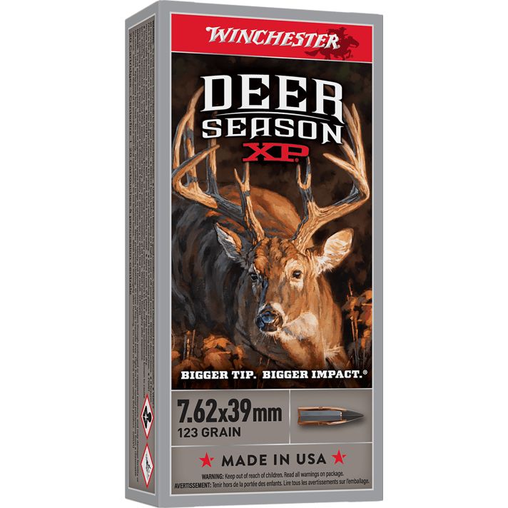 Winchester Ammo X76239DS Deer Season XP 7.62x39mm 123gr Extreme Point 20 Per Box/10 Case