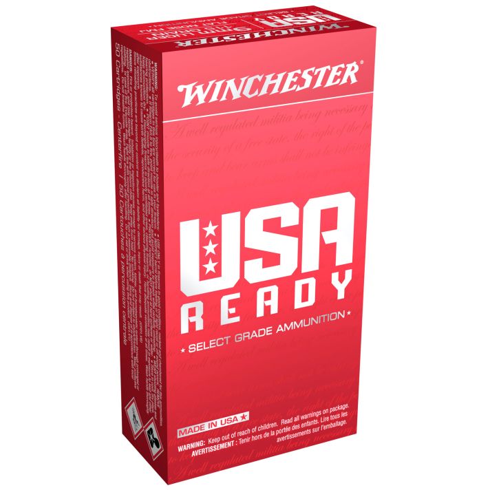 Winchester Ammo RED9 USA Ready 9mmLuger 115gr Full Metal Jacket Flat Nose 50 Per Box/10 Case