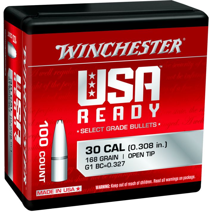 Winchester Ammo WBR30168 Centerfire Rifle308Win 168gr Open Tip 100 Per Box/10 Case