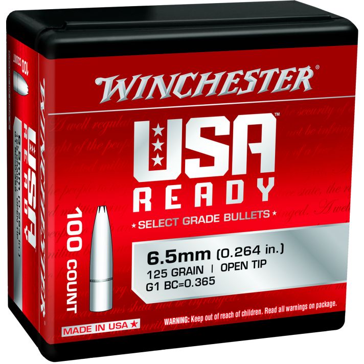 Winchester Ammo WBR65125 Centerfire Rifle6.5Creedmoor 125gr Open Tip 100 Per Box/10 Case