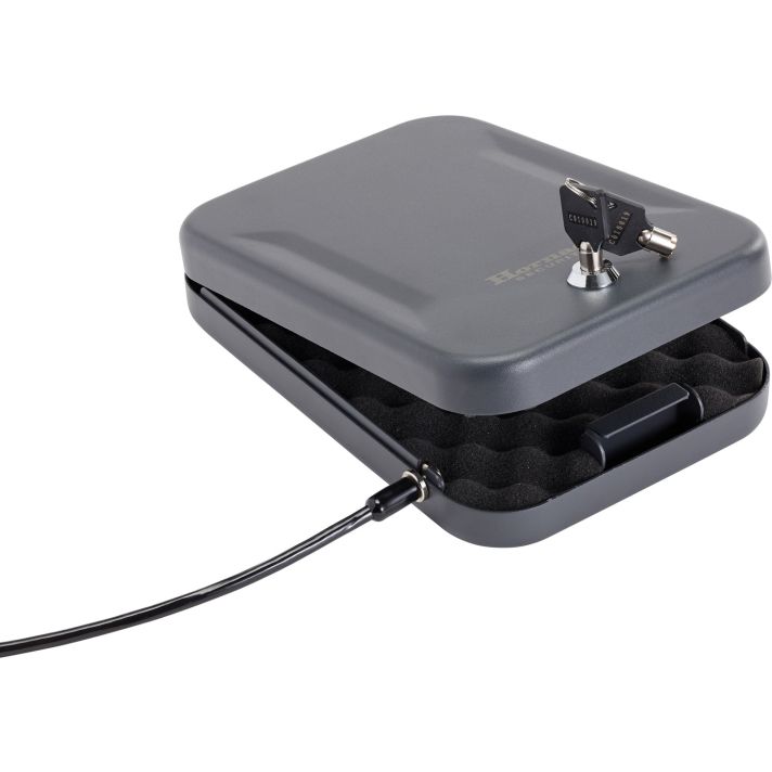 Hornady 95200 Standard Lock Box Large Key Entry Black Steel Holds 1 Handgun 9.50" L x 6.50" W x 1.75" D