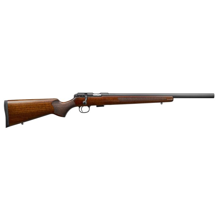 CZ-USA 02341 CZ 457 Varmint Full Size 22 WMR 5+1 20.50" Black Nitride Heavy Barrel Black Nitride Steel Receiver Turkish Walnut Fixed Varmint-Style Stock Right Hand