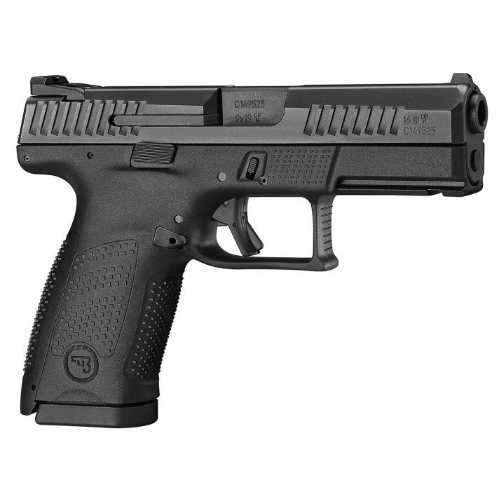 CZ-USA 91531 P-10 CCompact Frame 9mm Luger 15+1 4.02" Black Stainless Steel Barrel, Black Nitride Serrated Steel Slide, Black Polymer Frame w/Picatinny Rail, Interchangeable Backstrap Grip