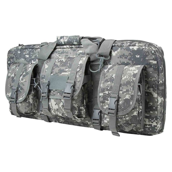 NcStar CVCPD2962D28 VISM Deluxe SubGun Case 28" Digital Camouflage PVC Fabric w/ Exterior Pockets Zippers & Padding for 2 AR or AK Pistols