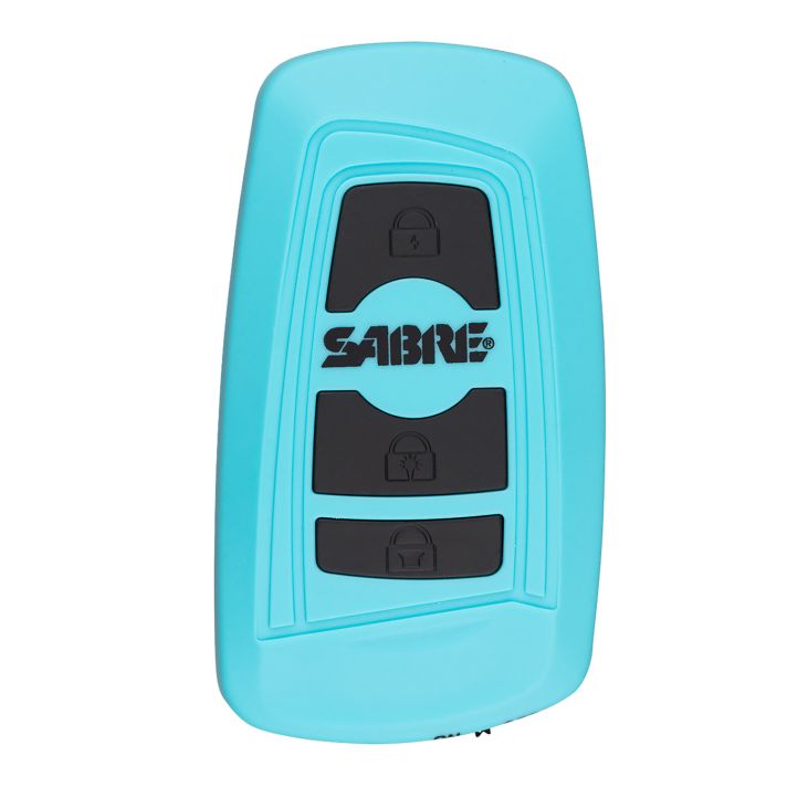 Sabre S1013TQ 3-In-1 Stun Gun Safety Tool Teal Polymer 1.15 uC Pain Rating Features Built in Flashlight