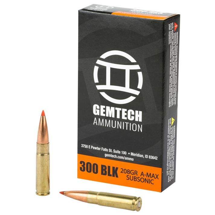 Gemtech 3010163 Subsonic300Blackout 208gr Polymer Tip 20/Box