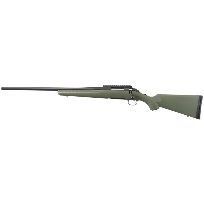 Ruger 26917 American PredatorFull Size 7mm-08 Rem 4+1 22" Matte Black Threaded Barrel, Matte Black Steel Receiver w/Picatinny Rail, Fixed Moss Green Synthetic Stock, Left Hand