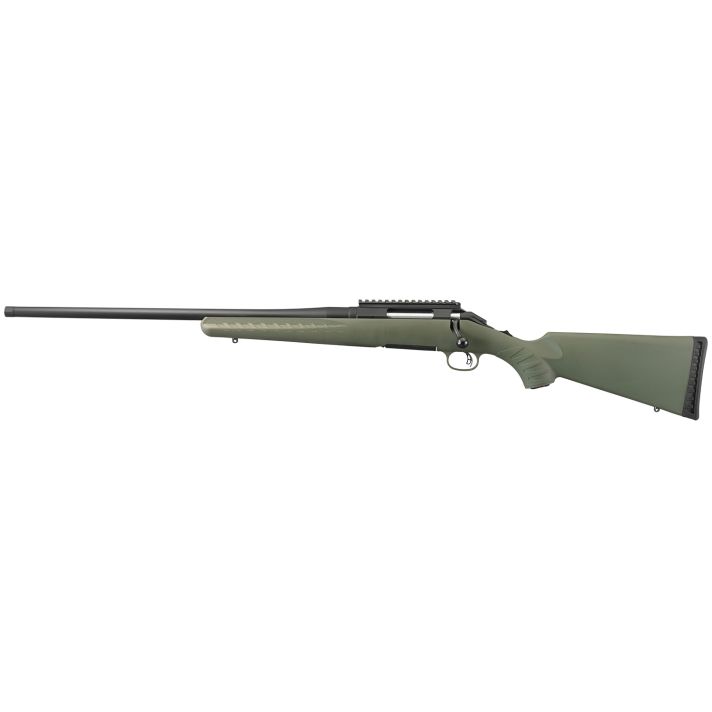 Ruger 26918 American PredatorFull Size 308 Win 4+1 22" Matte Black Threaded Barrel Matte Black Steel Receiver w/Picatinny Rail, Fixed Moss Green Synthetic Stock, Left Hand