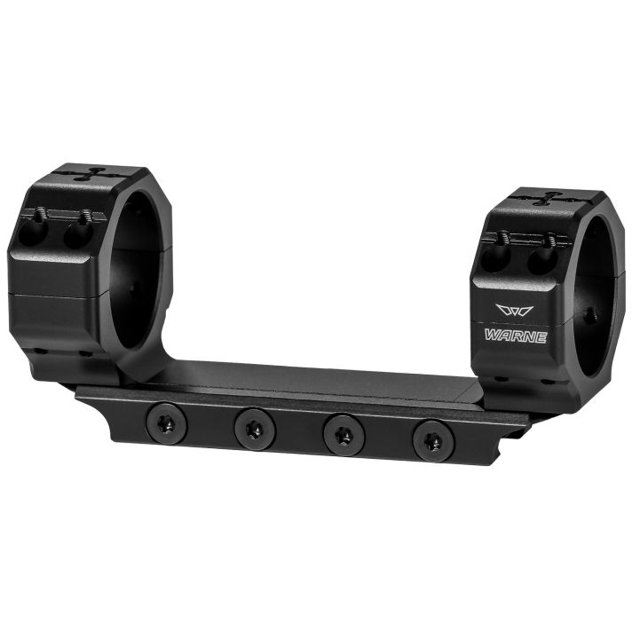 Warne 7814M Precision Mount Scope Mount/Ring Combo Black Anodized 30mm 0 MOA
