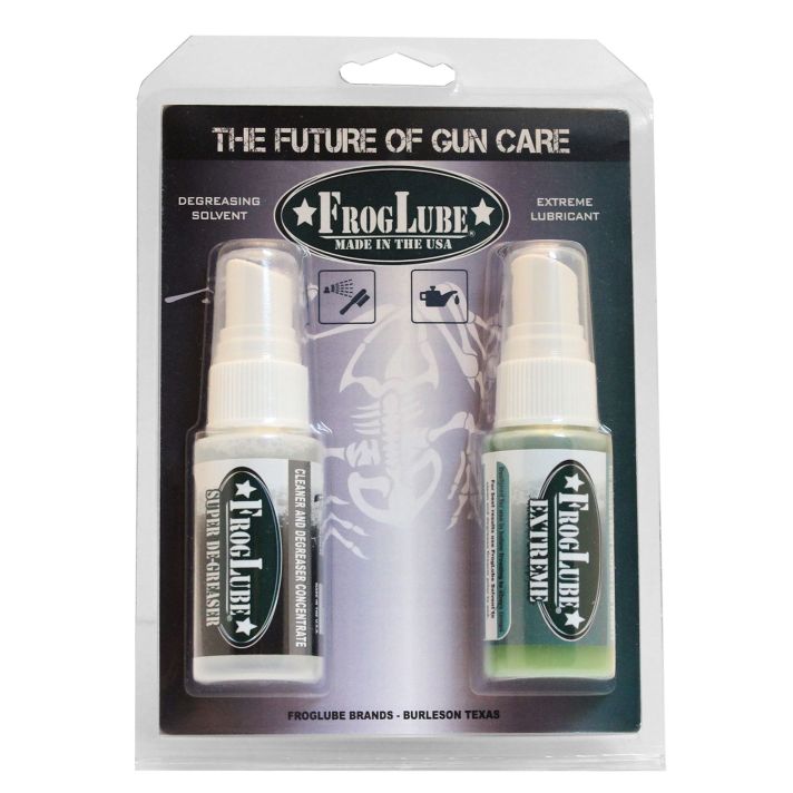 FrogLube 15265 Dual KitCleans, Lubricates, Prevents Rust & Corrosion Removes Oil, Grease, Dirt 2 oz Spray Bottle