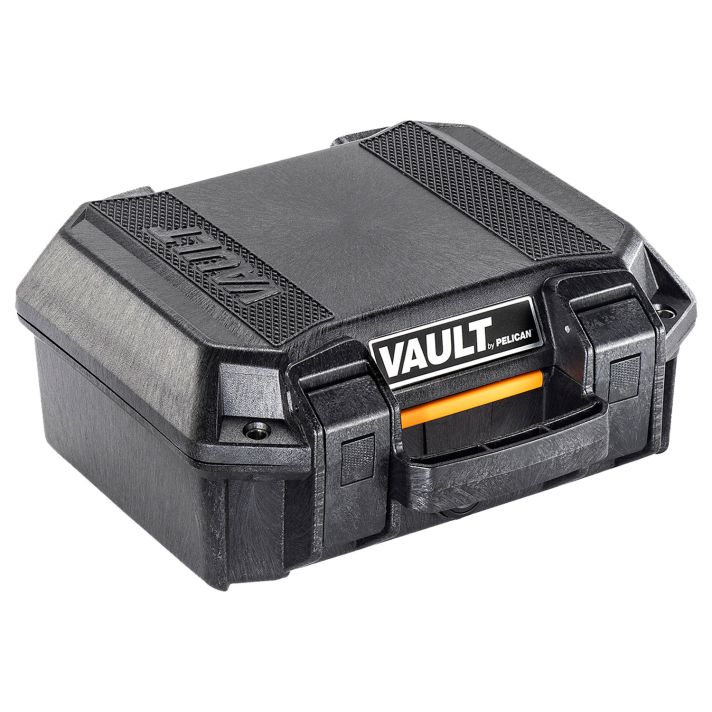 Pelican VCV100 Vault Case Small Black Polymer Holds Handgun