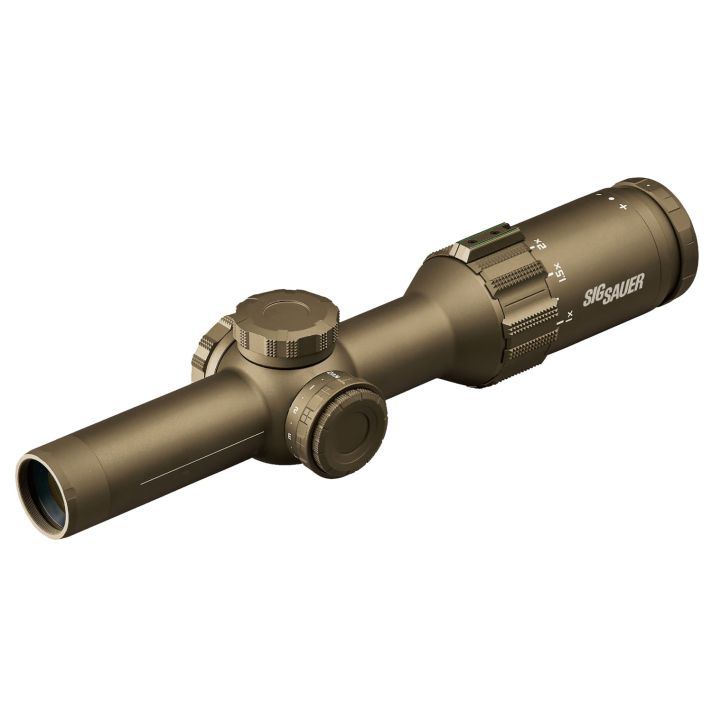 Sig Sauer Electro-Optics SOT61231 Tango6TFlat Dark Earth 1-6x24mm 30mm Tube Illuminated Horseshoe Dot 5.56/7.62 Reticle