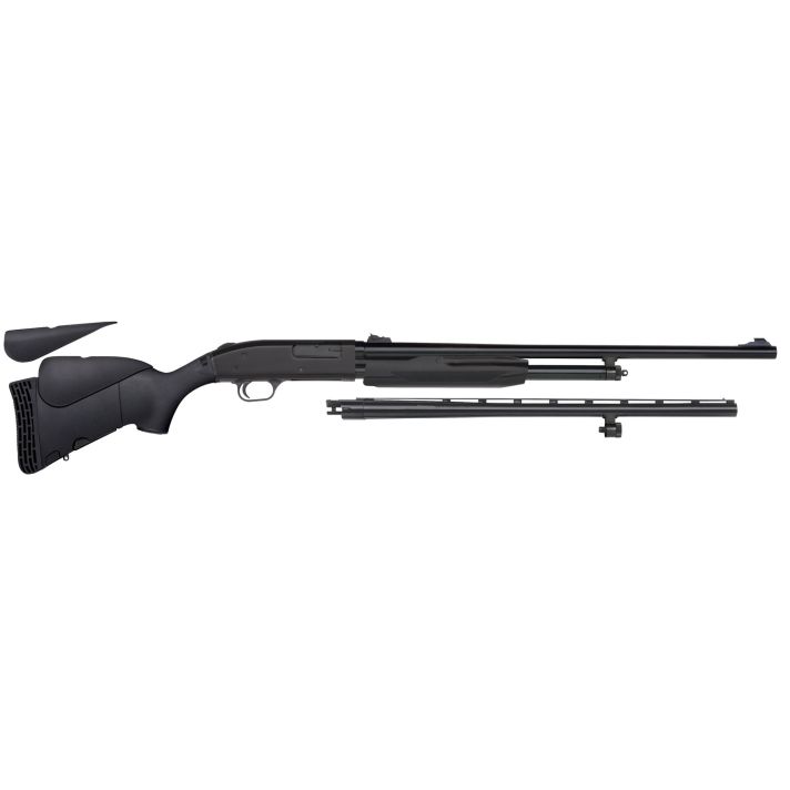 Mossberg 54330 500 Bantam Combo Youth Combo 20 Gauge 5+1 22" Blued 22" Vent Rib/24" Fully-Rifled Barrels, Blued Steel Receiver, Fixed Wood Stock, Right Hand, Accu-Set Full Rifled Bore Choke