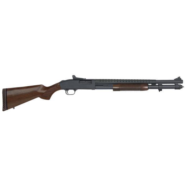 Mossberg 51665 590A1 Retrograde 12 Gauge 3" 8+1 20" Parkerized Heavy-Walled Barrel Black Rec with Ghost Ring Sight Walnut Stock Right Hand