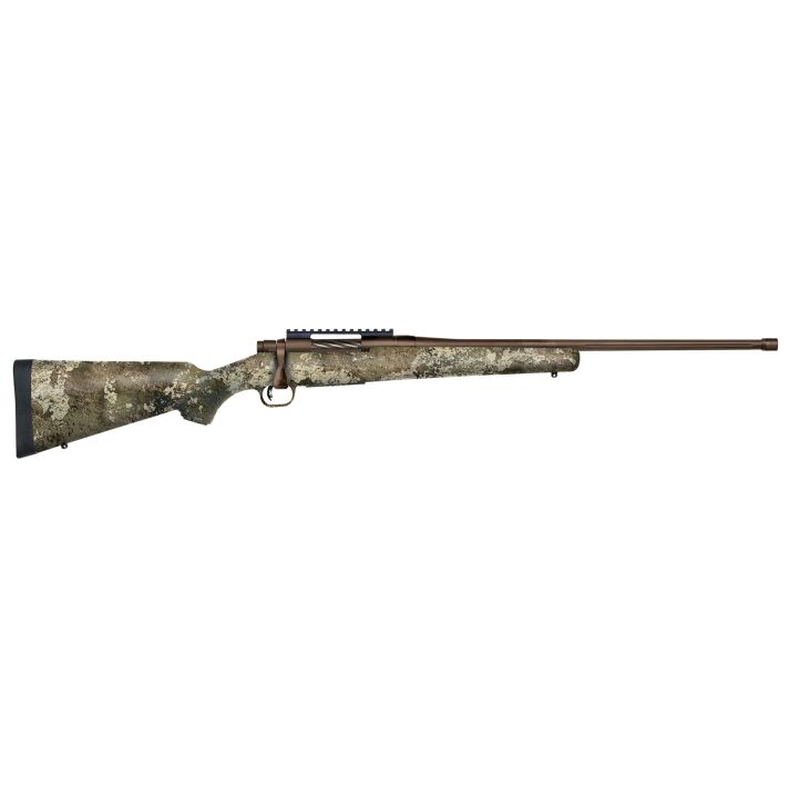 Mossberg 28044 Patriot Predator 243 Win 5+1 22" Patriot Brown Cerakote 4.49" Fluted Barrel Patriot Brown Cerakote Steel TrueTimber Strata Right Hand