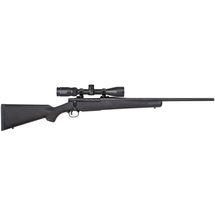 Mossberg 28052 Patriot22-250 Rem Caliber with 5+1 Capacity, 22" Fluted Barrel, Matte Blued Metal Finish & Black Synthetic Stock Right Hand (Full Size) Includes Vortex Crossfire II 3-9x40mm Scope