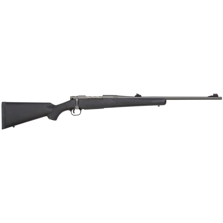 Mossberg 28073 PatriotFull Size 375 Ruger 3+1 22" Stainless Cerakote Barrel, Drilled & Tapped Stainless Cerakote Receiver, Black Fixed Synthetic Stock, Right Hand