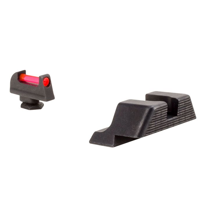 Trijicon 601029 Fiber SightsRed/Fiber Optic Front Sight-Black/Blank Rear Sight Glock 42/43/43X Small Frame