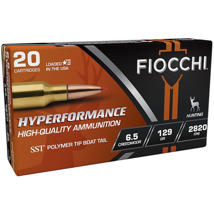 Fiocchi 65CMHSA Hyperformance6.5Creedmoor 129gr Super Shock Tip 20 Per Box/10 Case