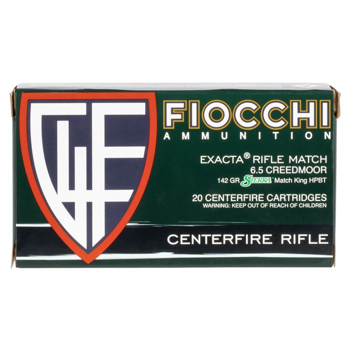 Fiocchi 65CMMKC Hyperformance Compete 6.5Creedmoor 142gr Sierra MatchKing BTHP 20 Per Box/10 Case