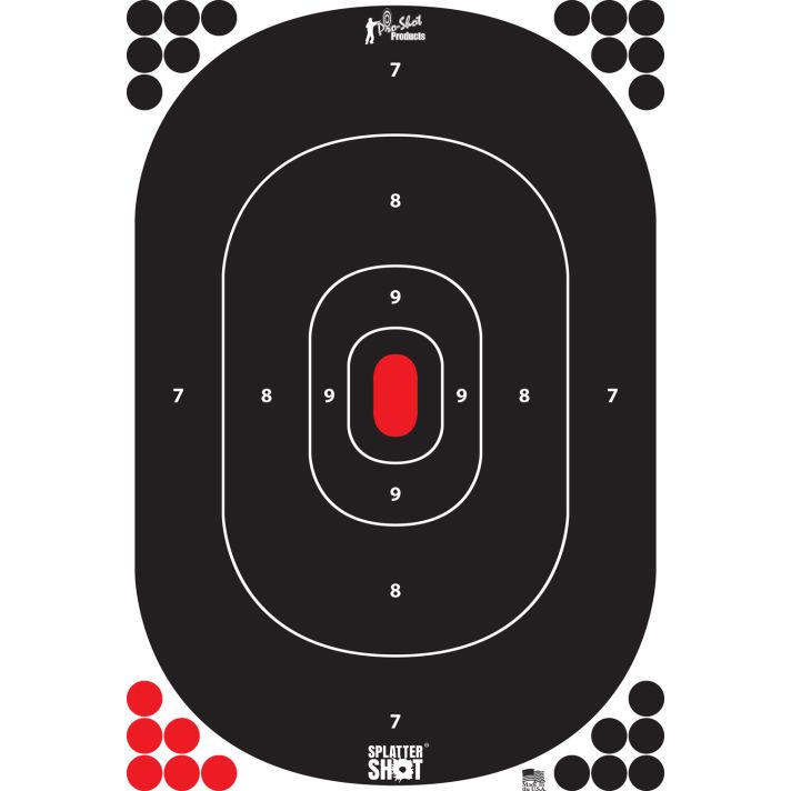Pro-Shot SILHIN5PK SplatterShotSelf-Adhesive Paper Black/Red 12"x17" Silhouette 5 Pack