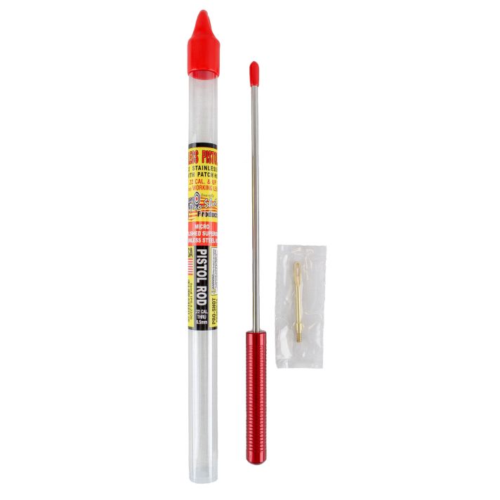 Pro-Shot 1PS82226 Micro-Polished Cleaning Rod .22 Cal & Up Pistol 8" Stainless Steel w/Swivel Handle