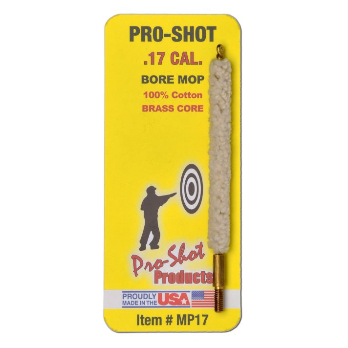 Pro-Shot MP17 Bore Mop.17 Cal Rifle #5-40" Thread Brass Core