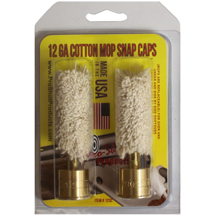 Pro-Shot 12SC Snap Caps12 Gauge Shotgun #5/16-27 Thread Brass/Cotton Mop 2 Pack