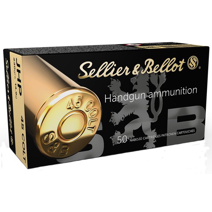 Sellier & Bellot SB45F Handgun45Colt 230gr Jacketed Hollow Point 50 Per Box/12 Case