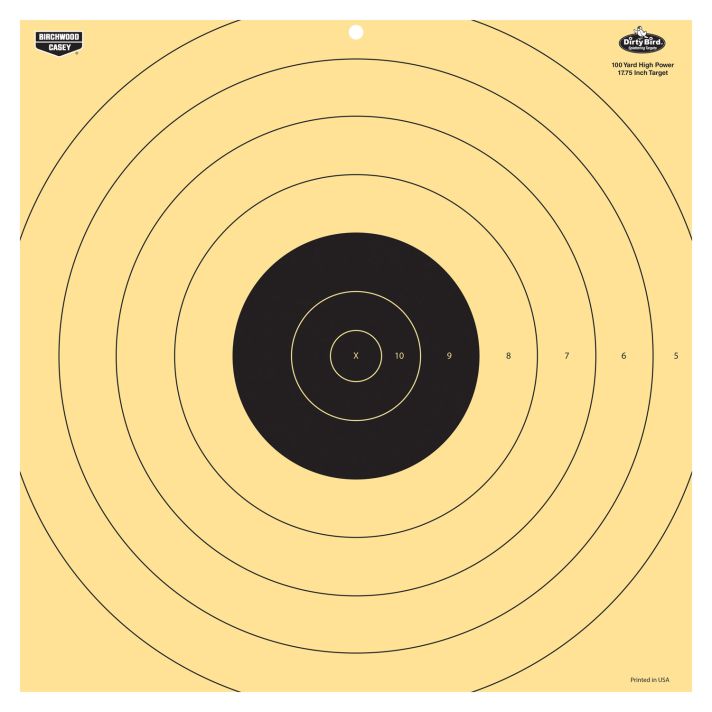 Birchwood Casey 35186 Dirty Bird17.25" Bullseye Tagboard Hanging 100 yds Rifle Black/White 5 Pack