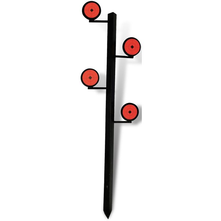 Birchwood Casey 47424 World of Targets Dueling Tree Rimfire Pistol/Rifle Black/Orange Steel Circle Standing