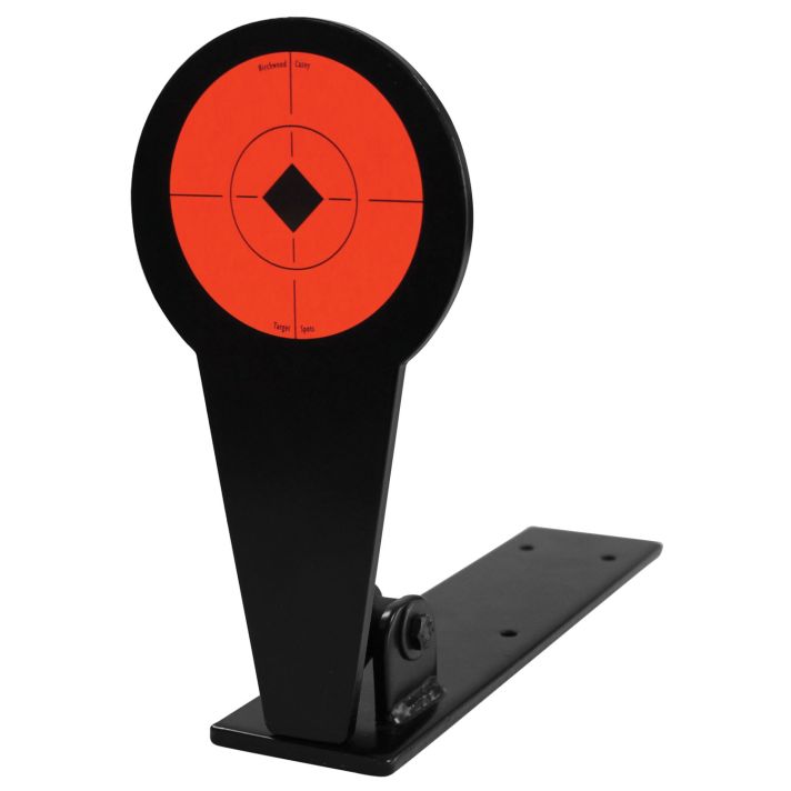 Birchwood Casey 47524 World of Targets Popper 4" Rimfire Pistol/Rifle Black/Orange Steel Diamond Standing Includes Ground Stakes