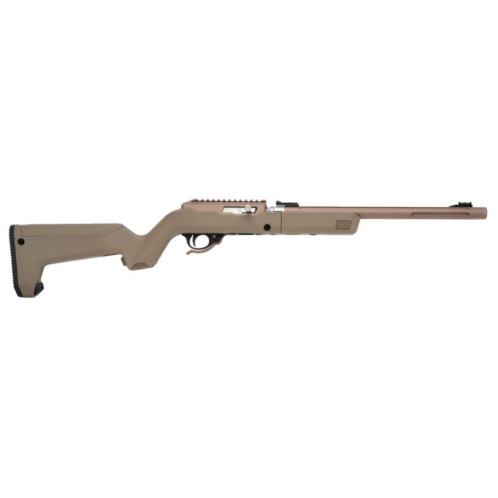 Tactical Solutions ATDQSBBFDE X-Ring Takedown VR 22 LR Caliber with 10+1 Capacity, 16.50" Barrel, Quicksand Metal Finish & Fixed Magpul Backpacker Flat Dark Earth Stock Right Hand (Full Size)