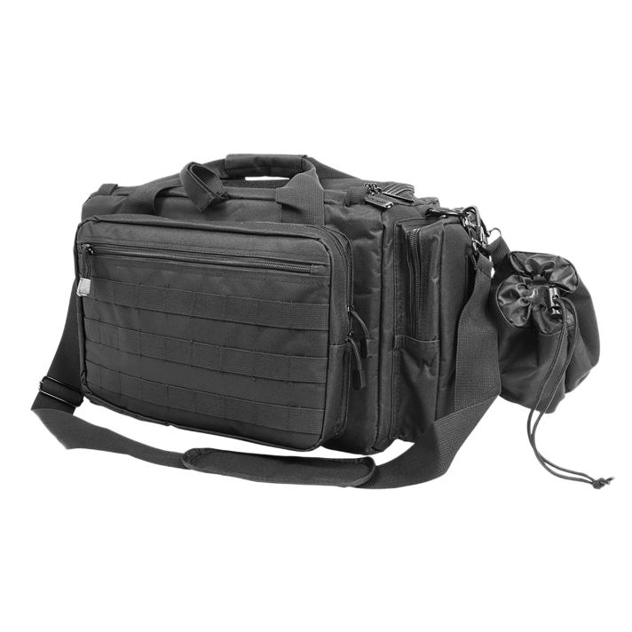 NcStar CVCRB2950B VISM Competition Range Bag with Padded Side Pockets, Lockable Zippers, Mag Pockets, Large D-Rings, Wide Padded Shoulder Strap & Black Finish