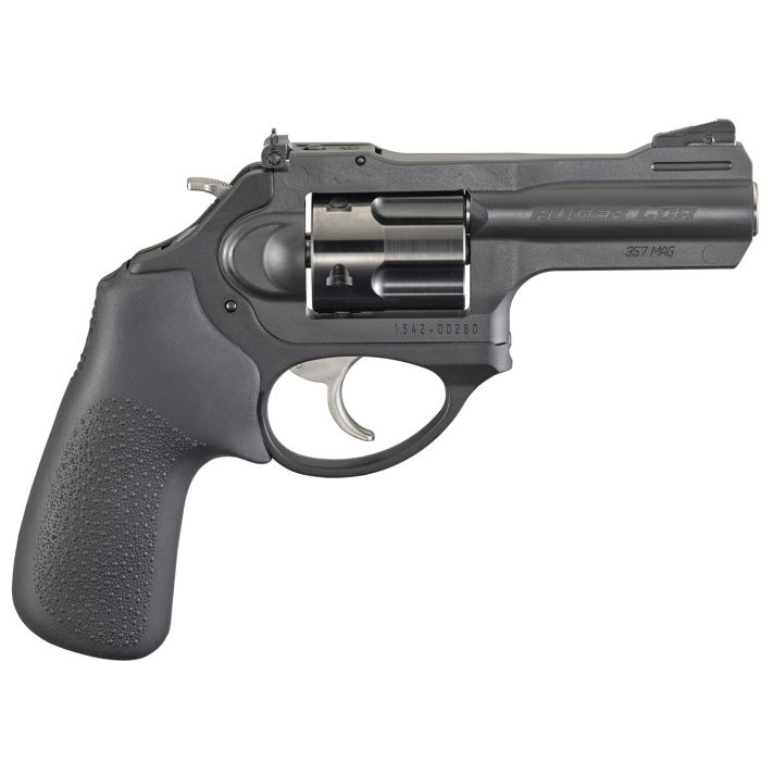 Ruger 5444 LCRx357 Mag 5rd 3" Matte Black Steel Barrel, Black PVD Cylinder, Matte Black Stainless Steel Frame, Black Hogue Tamer Monogrip Grip
