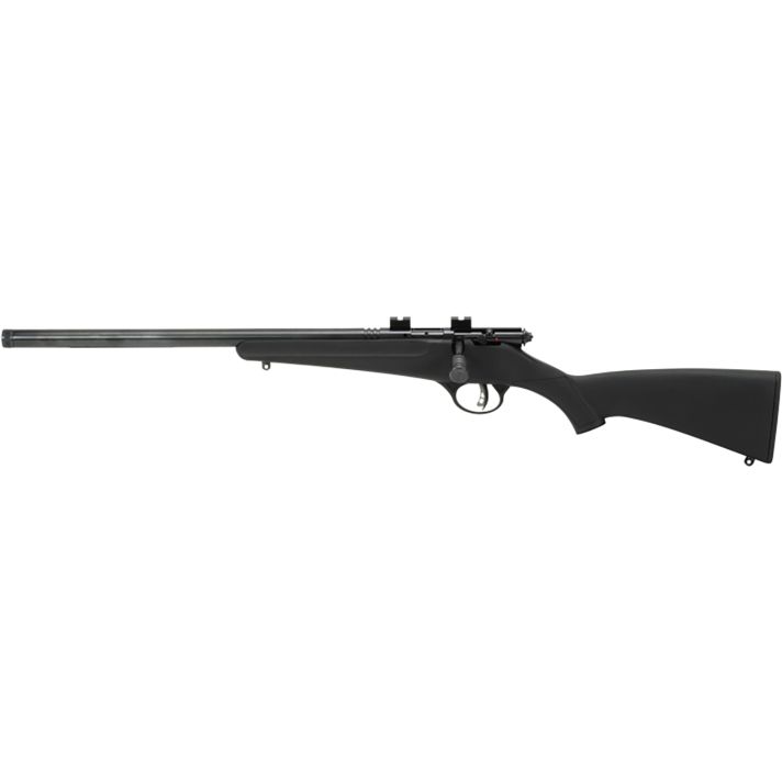 Savage Arms 13841 Rascal FLV-SR Youth 22 LR 1rd 16.12" Matte Blued Heavy Barrel, Matte Blued Carbon Steel Receiver, Black Synthetic Stock, Left Hand